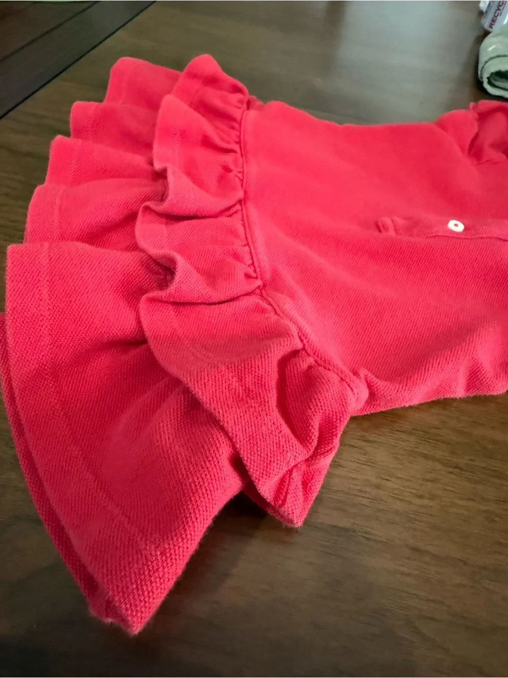 Ralph Lauren Red Ruffle Polo Dress & Bloomer Set